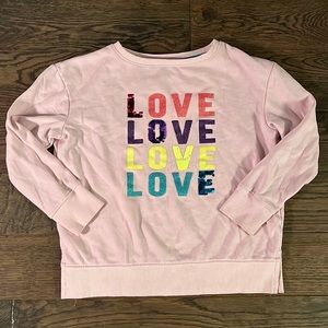 Girls Pink Crewneck